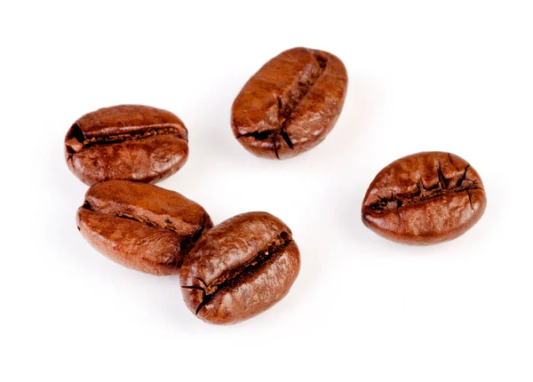 Coffee Beans Isolated White — Stock Photo, Image