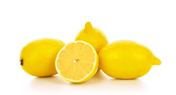 Limoni Isolati Bianco — Foto Stock