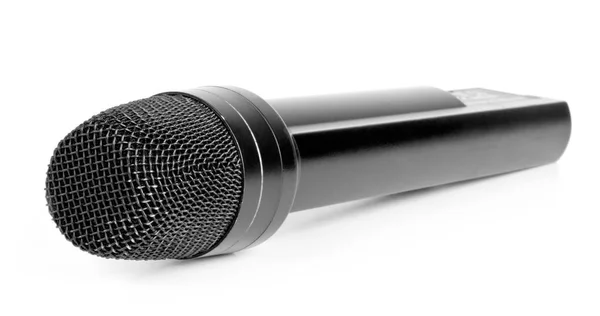 Microfono Isolato Sfondo Bianco — Foto Stock