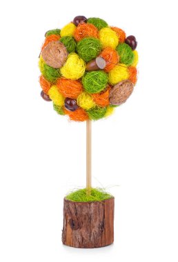 Renkli Budama sanatı, beyaz izole