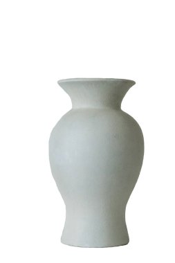 Beyaz arka plan üzerinde beyaz seramik sürahi