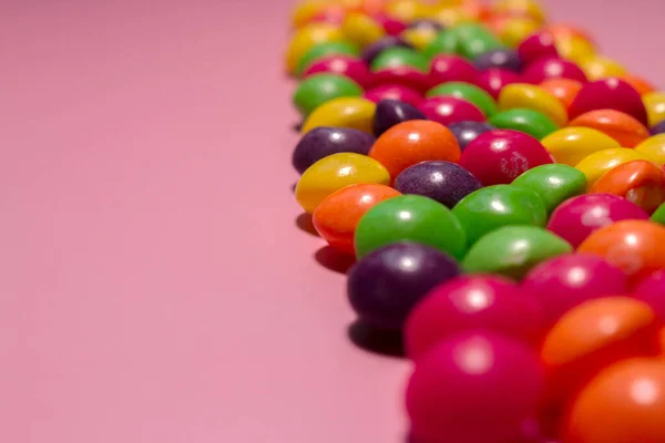 Close up of colorful Skittles sweets candy — Stock Photo, Image