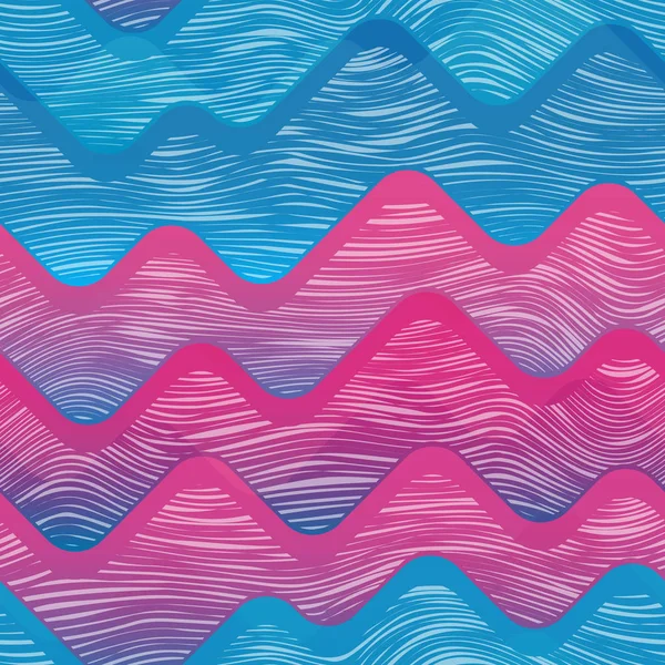 Wasser geometrisches nahtloses Muster — Stockvektor
