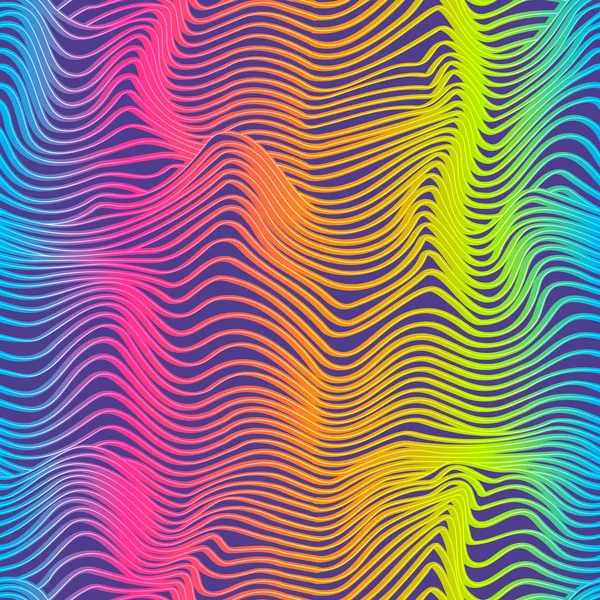 Rainbow ränder seamless mönster — Stock vektor