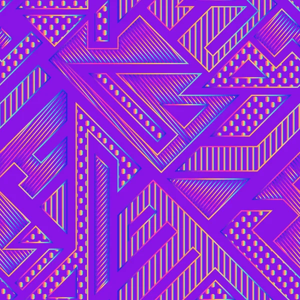 Neon geometric pattern — Stock Vector
