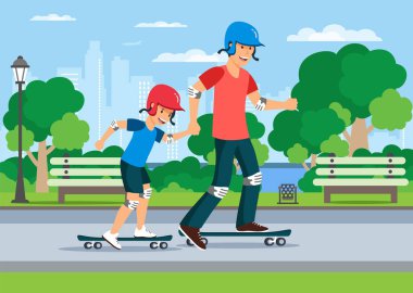 Skate binmek için son öğretim çizgi film baba