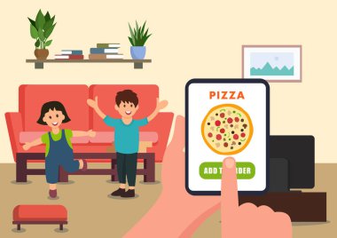 Üst siparişleri pizza çocuklar online için.