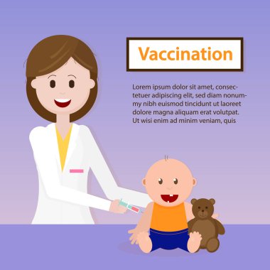 Bebek aşı. Vektör çizim.
