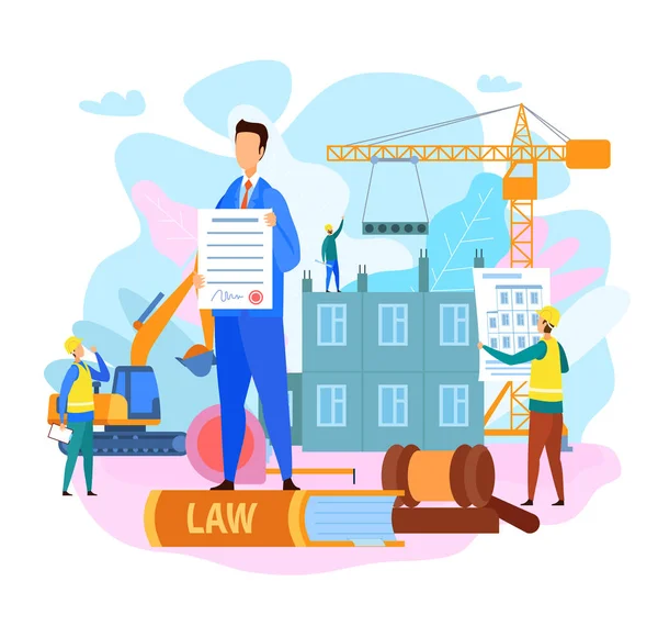 Legal Protection Construction Court Decision. — Vector de stock