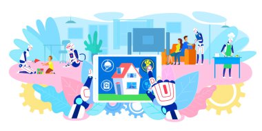 Ev içi kullanımına yönelik hizmet Robot bakıcısı garson yemek süpürgesi.