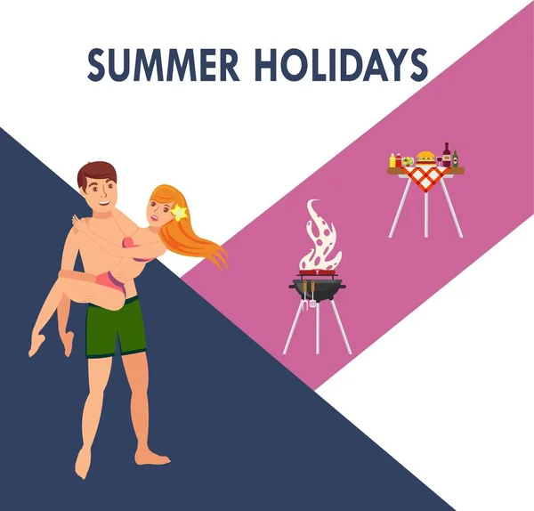 Ferienwohnung in den Sommerferien — Stockvektor