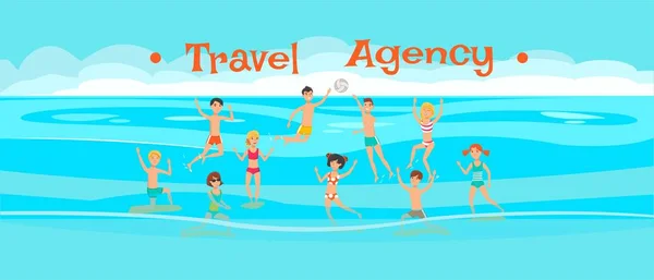 Travel agency banner flat vector template