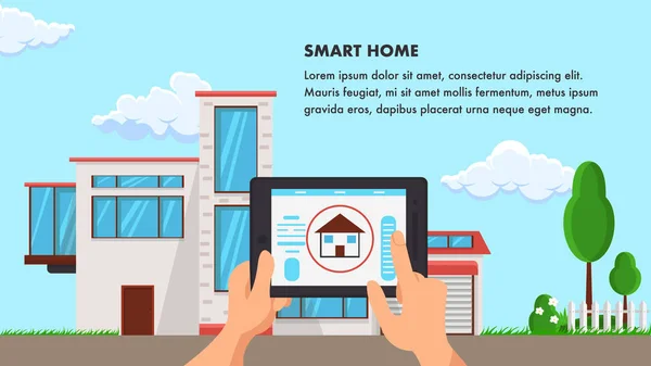 Smart Home Flat Design Vector Illustration