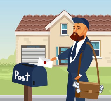 Postacı profesyonel üniforma tasarım öğesi