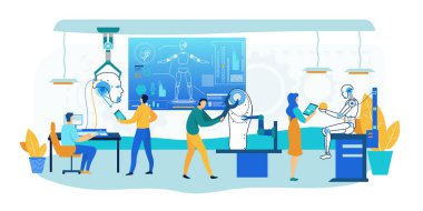 Robot Binası teknoloji. İnsansı tasarım ofisi