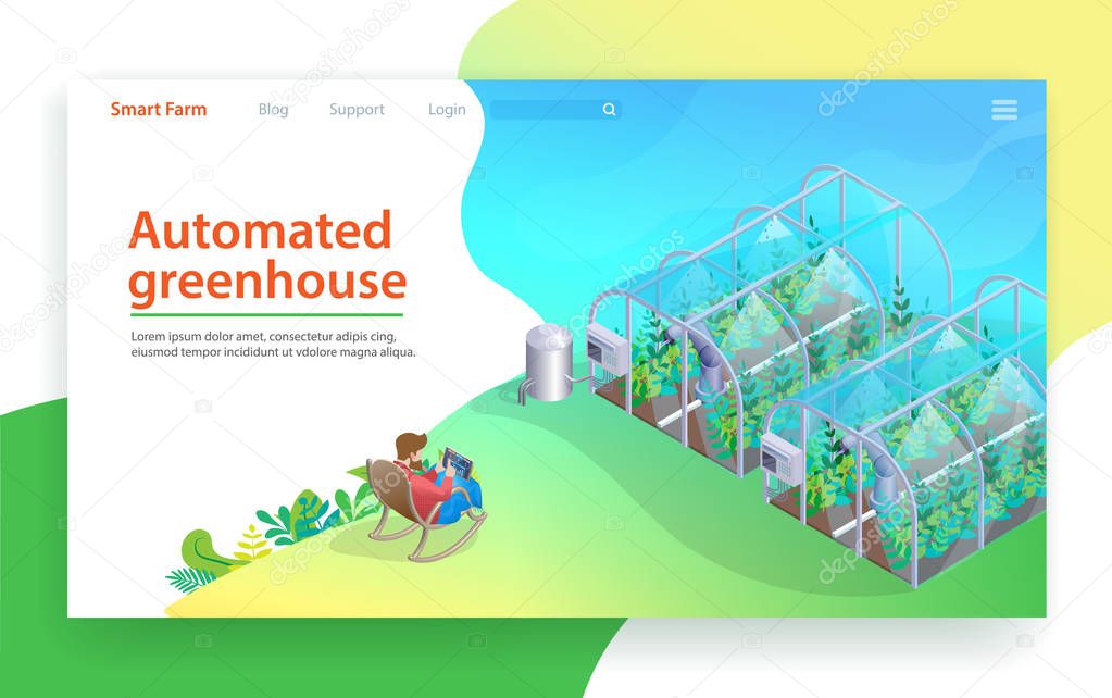 Automated Greenhouse. Future Farming Technology