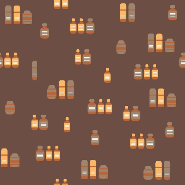 Medicines for Home Animals Flat Seamless Pattern — Stock Vector