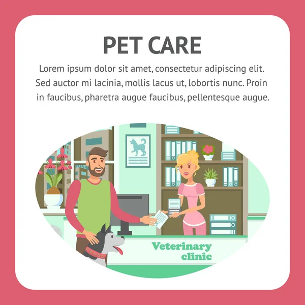 Догляд за домашніми тваринами Веб-банер Векторний колір Векторний шаблон — стоковий вектор