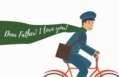 It is Written Lettering Father Dad I Love You. clipart