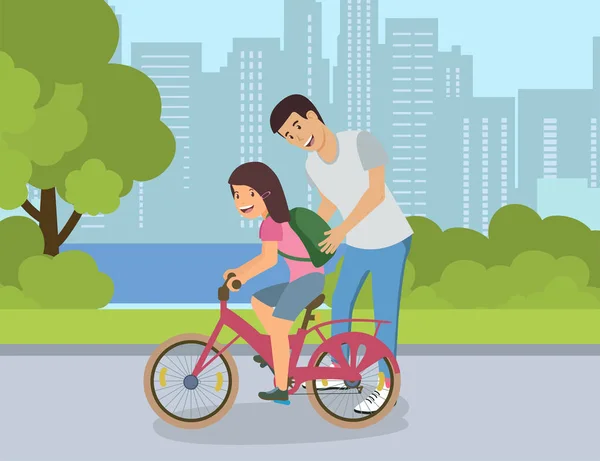 Secretos del viaje exitoso en bicicleta para niños . — Vector de stock