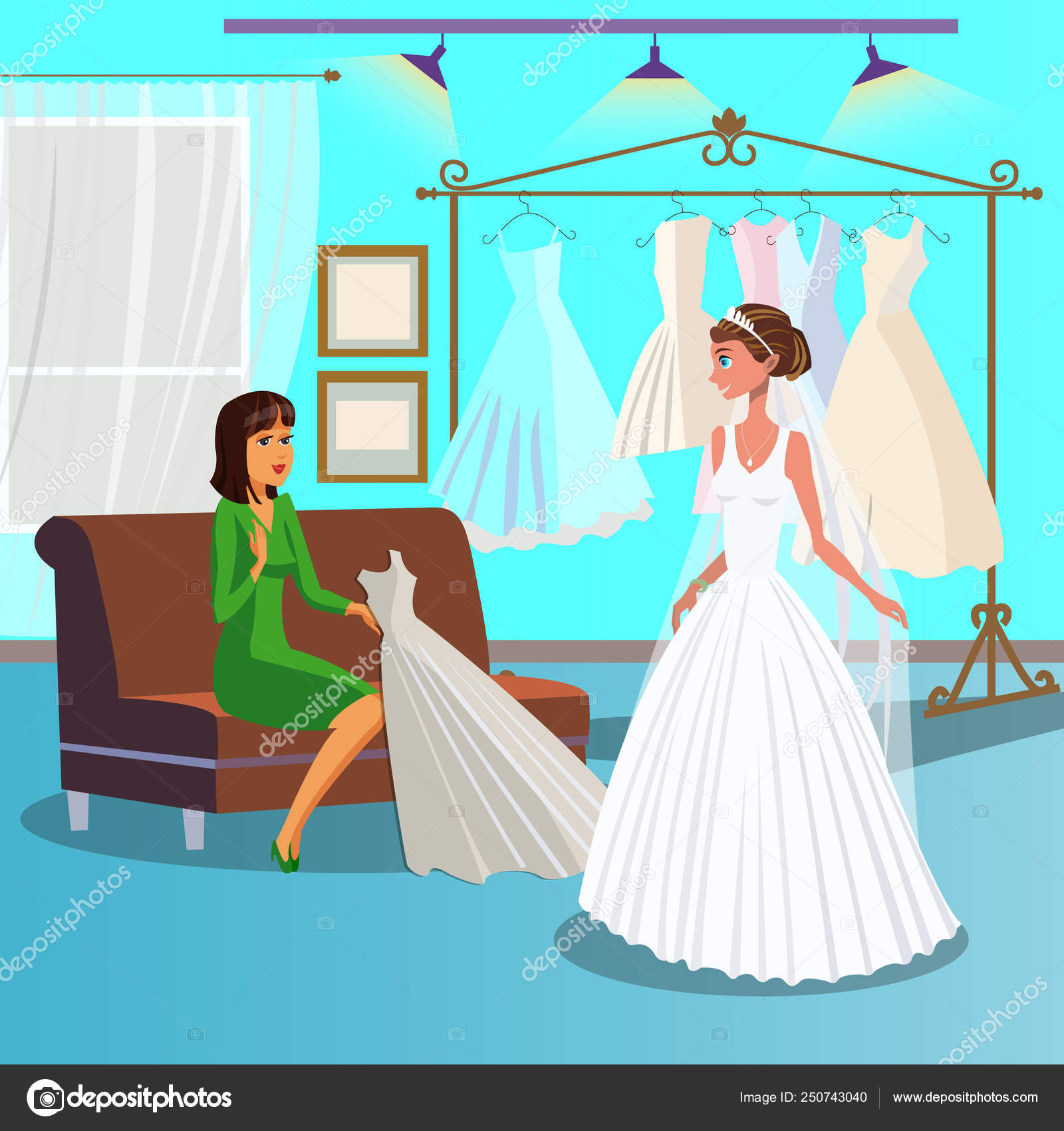 dibujos animados vestidos de novia para dibujar