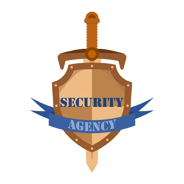 Security Agency Symbol Vector Flat Illustration — Stock Vector