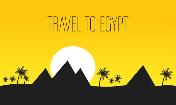 Transparent wektor Travel Egipt z napisem, tekst — Wektor stockowy