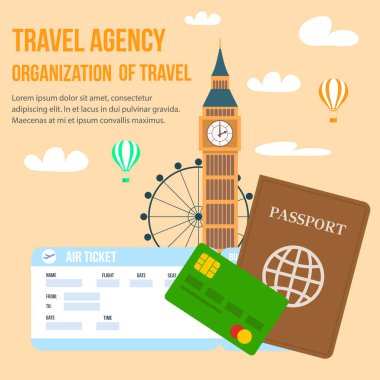 Büyük Britanya'nın gezi vektör Poster yazı ile