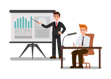 Kurumsal eğitim düz vektör çizim.