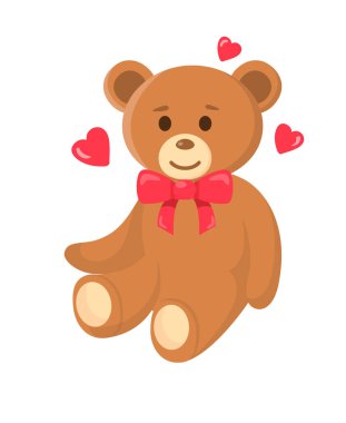 Sevimli ayıcık papyon vektör çizim ile