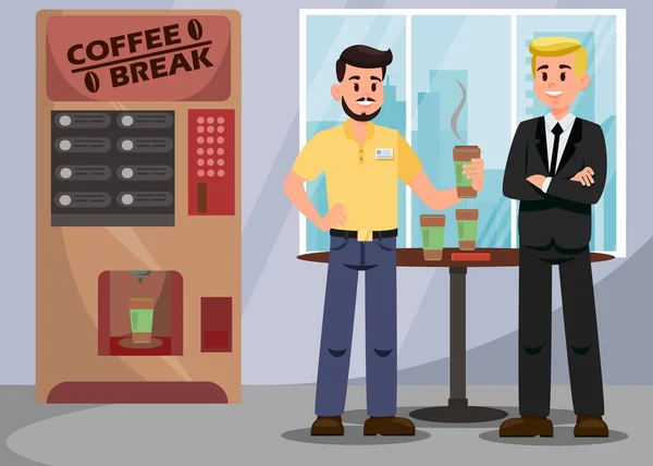 Kollegen bei der Kaffeepause — Stockvektor