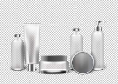 Vektör gerçekçi kozmetik saydam arka plan.