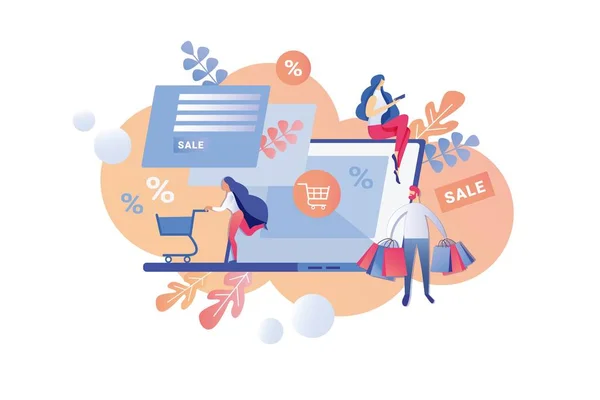 Final Sale and Discount Program in Online Store. — Stock Vector