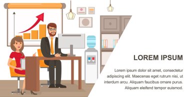 İşadamı ve Kişisel Yardımcısı Banner Şablonu