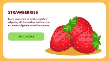Metin Alanı ile Çilek Açılış Sayfası Şablonu