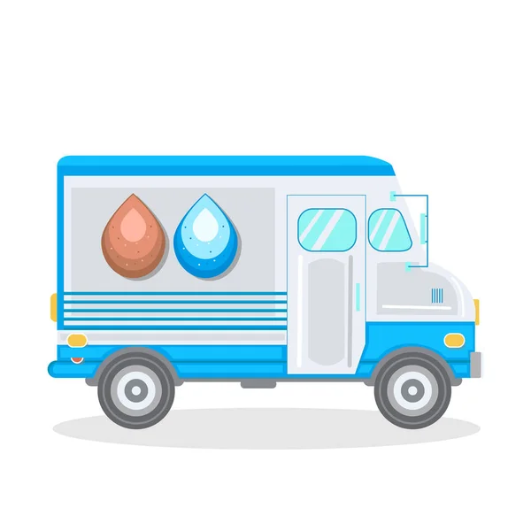 Illustrazione del vettore dell'automobile di servizio di consegna dell'acqua — Vettoriale Stock