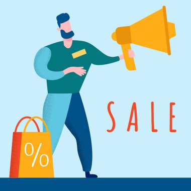 Internet Store Satış, İndirimler İllüstrasyon