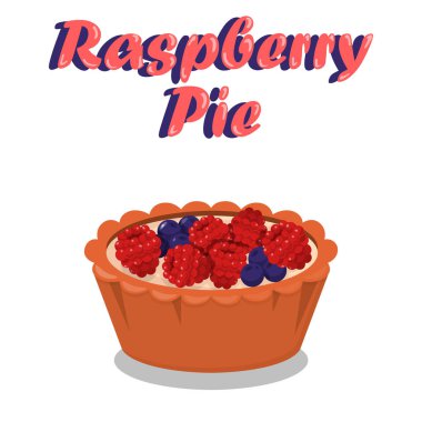 Lezzetli Berry Pie Vektör Sosyal medya Banner