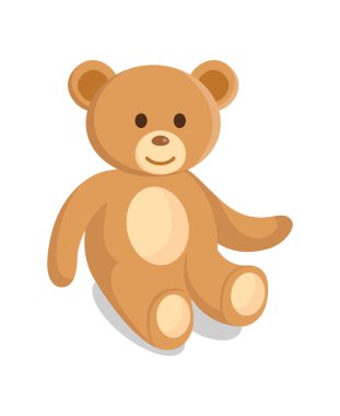Yumuşak peluş oyuncak karikatür vektör çizim