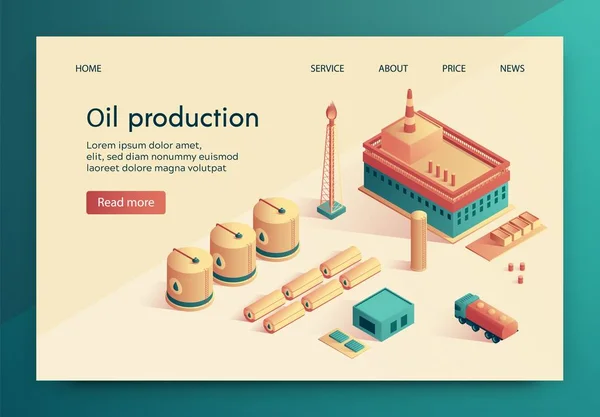 Illustrazione vettoriale è scritta produzione di olio . — Vettoriale Stock