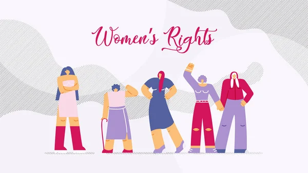 Illustrazione vettoriale è scritto diritti delle donne . — Vettoriale Stock