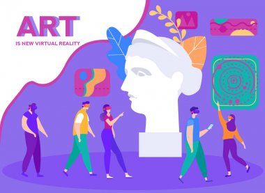 Banner Sanat Yeni Sanal Gerçeklik olduğunu Yazılı.