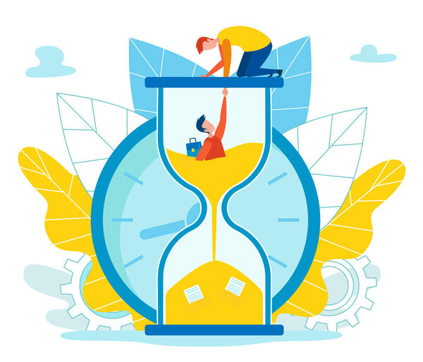 Помощь в выполнении назначенных задач Карикатура
.