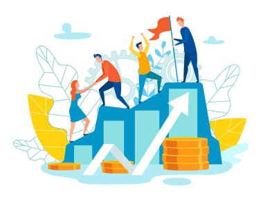 Vektör İllüstrasyon Temsil Ekibi Bütün Olarak