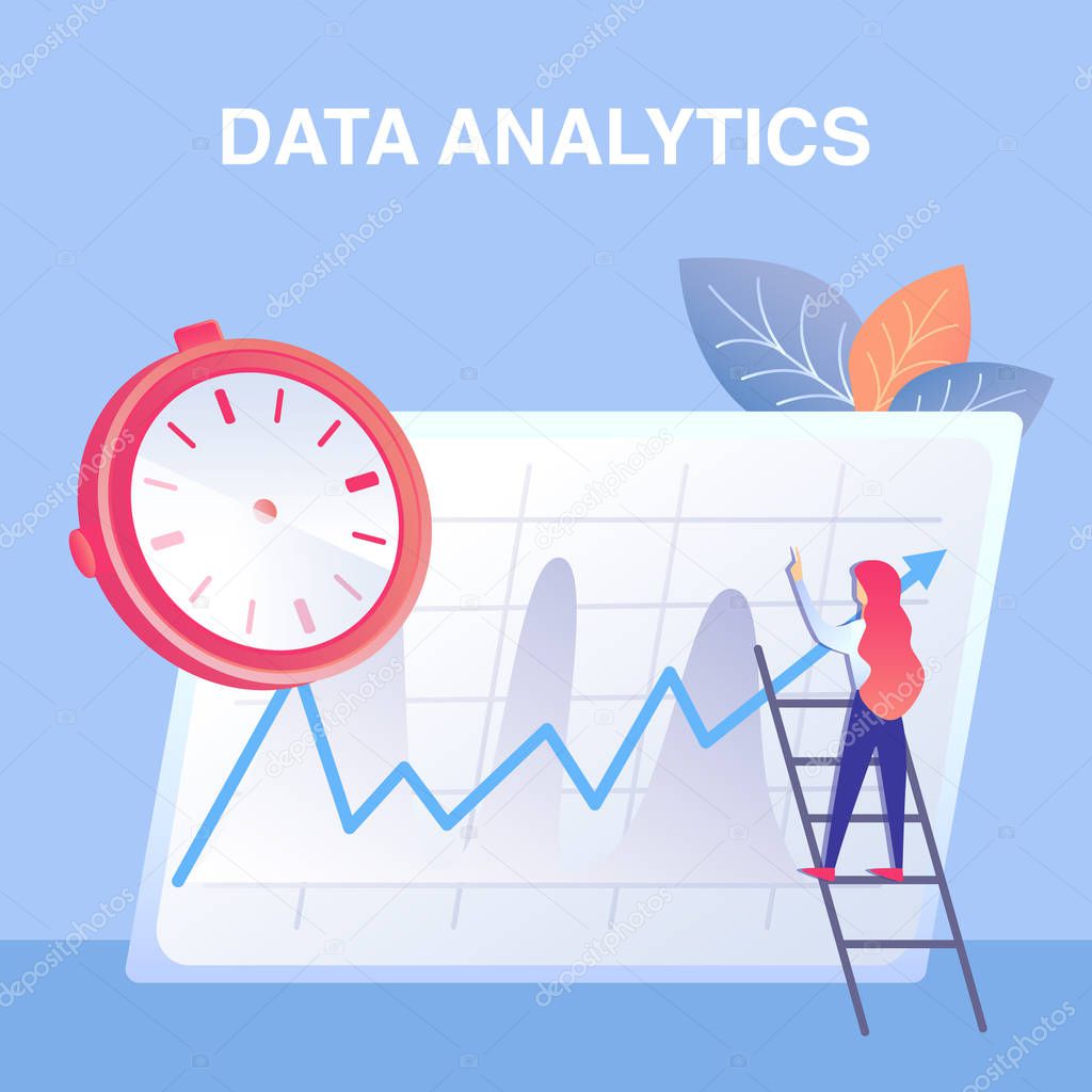 Corporate Data Analytics Flat Vector Illustration