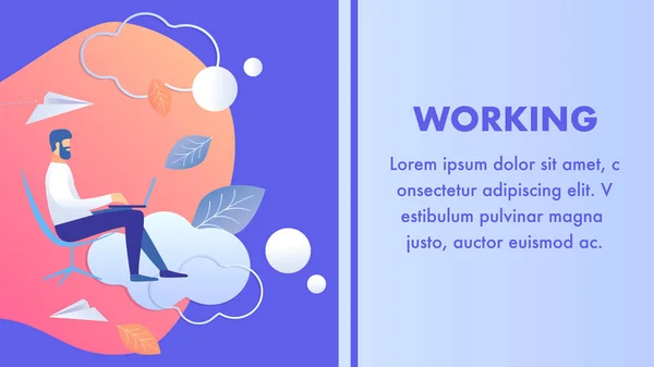 Plantilla de banner de estilo de vida corporativo de trabajo tardío — Vector de stock