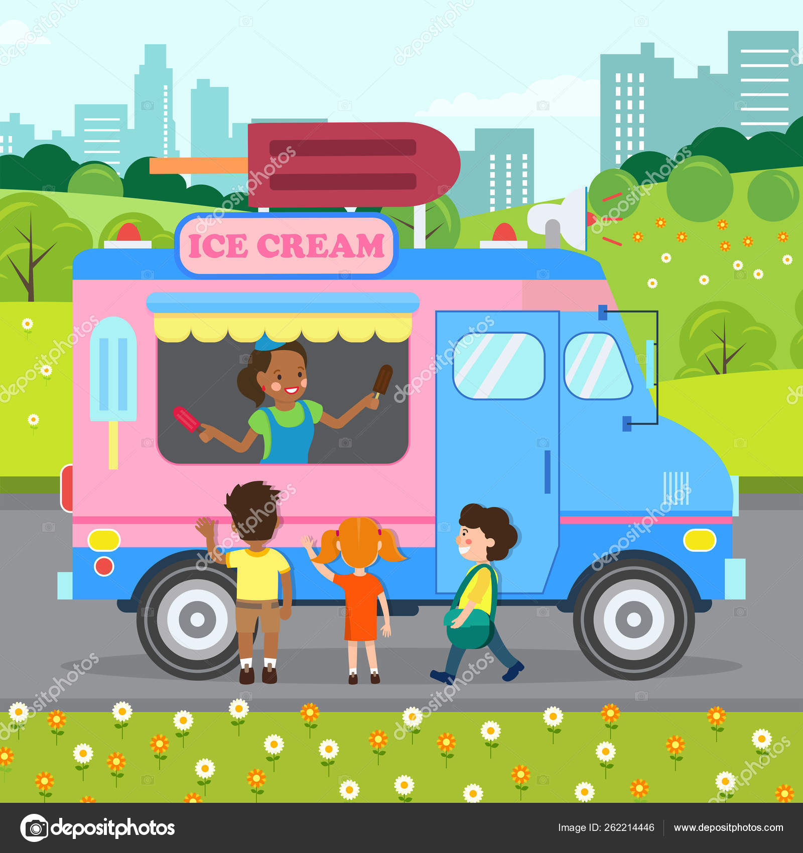 Ice Cream Truck Store Flat Vector Illustration Vector Image By C Unitone Vector Gmail Com Vector Stock Ice Cream Truck Store Flat Vector Illustration Vector Image By C Unitone Vector Gmail Com Vector Stock