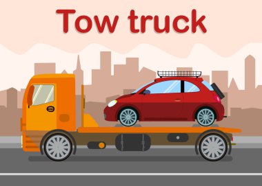 Çekme, Tahliye Şirketi Banner Düz Şablon