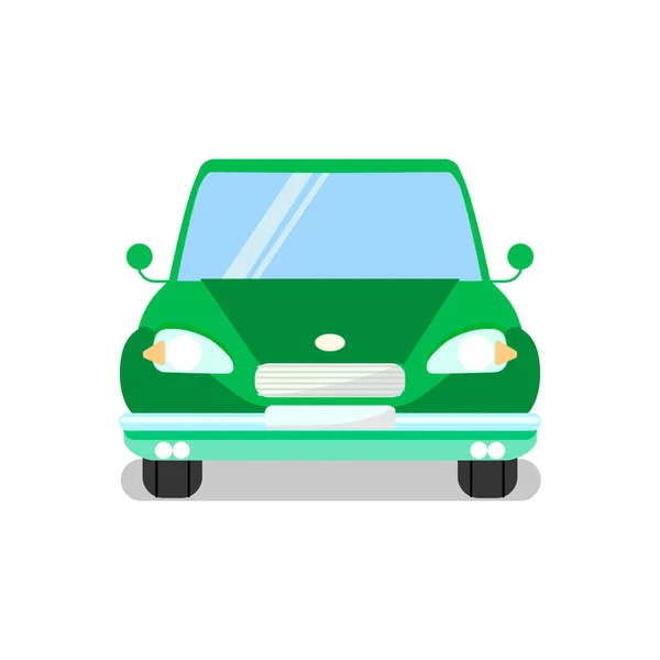 Groene auto, auto plat vector illustratie — Stockvector