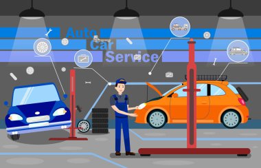 Oto Oto Servis Seçenekleri Promosyon Banner Şablonu